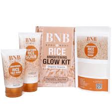 BNB Brightening Glow Kit Rice Scrub Face Wash + Mask (Pack Of 3)